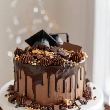 Graduation Chocolate Cake with Ganache