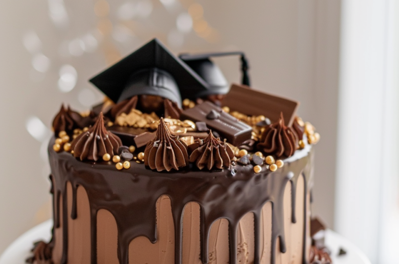 Graduation Chocolate Cake with Ganache