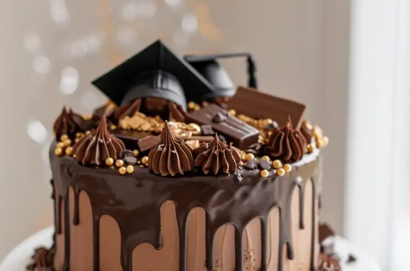 Graduation Chocolate Cake with Ganache