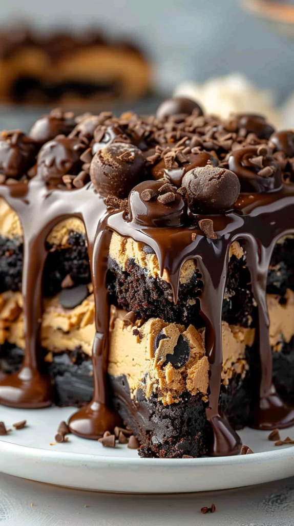 Cookie Dough Brownie Cake