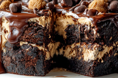 Cookie Dough Brownie Cake