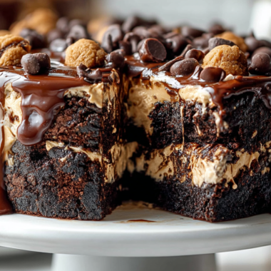 Cookie Dough Brownie Cake