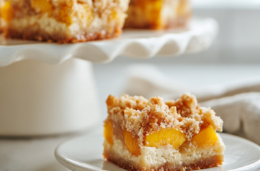 Peaches and Cream Crumble Bars