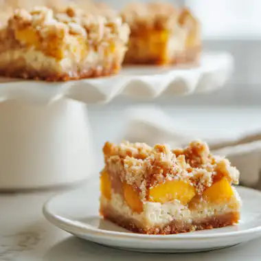 Peaches and Cream Crumble Bars