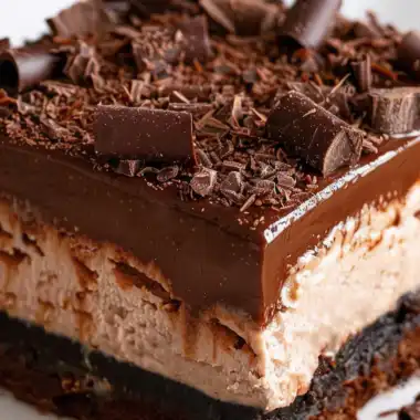 Chocolate Cheesecake Bars with Chocolate Ganache