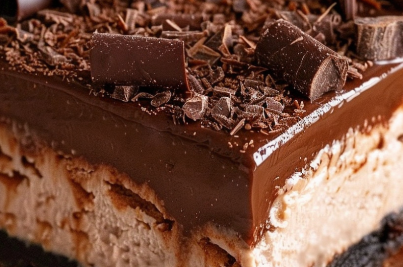 Chocolate Cheesecake Bars with Chocolate Ganache