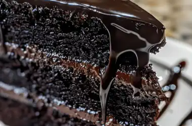 Black Velvet Cake with Dark Chocolate Ganache