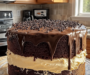 Chocolate Cake with Vanilla Cream and Ganache