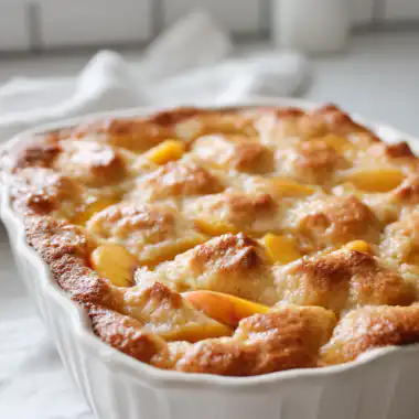 Dump and Bake Peach Cobbler