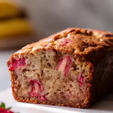 Moist Strawberry Banana Bread