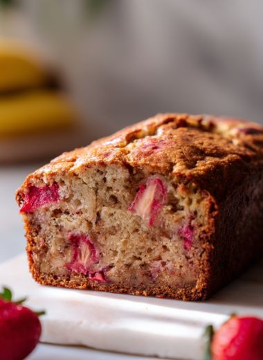 Moist Strawberry Banana Bread