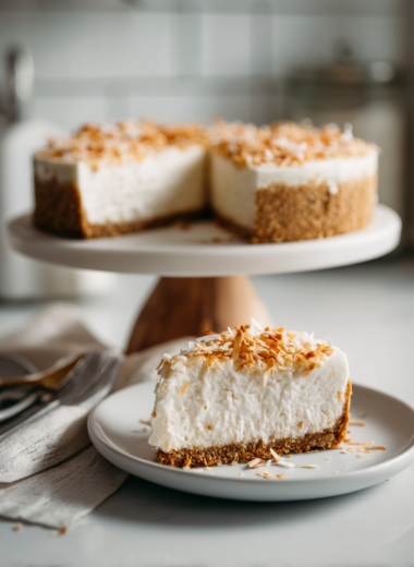 Easy No Bake Coconut Cheesecake