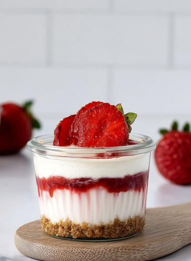 No Bake Strawberry Cheesecake Cups