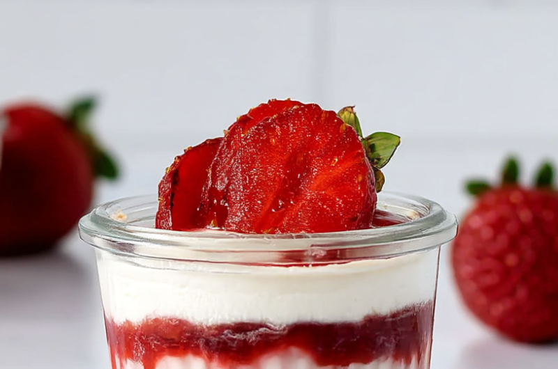 No Bake Strawberry Cheesecake Cups