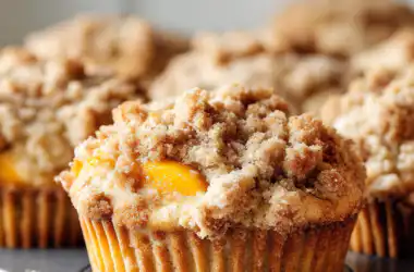 Peach Cobbler Muffins