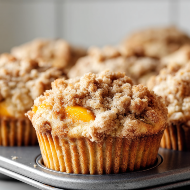 Peach Cobbler Muffins