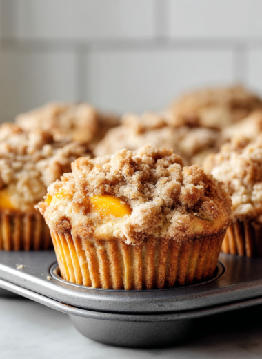 Peach Cobbler Muffins