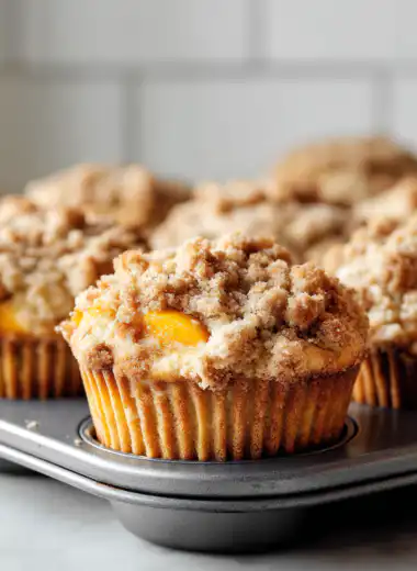 Peach Cobbler Muffins