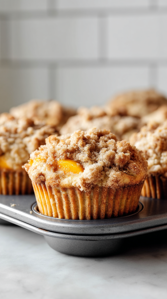 Peach Cobbler Muffins