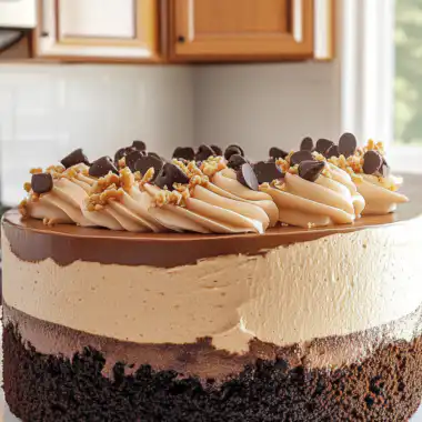 Peanut Butter Chocolate Mousse Cake
