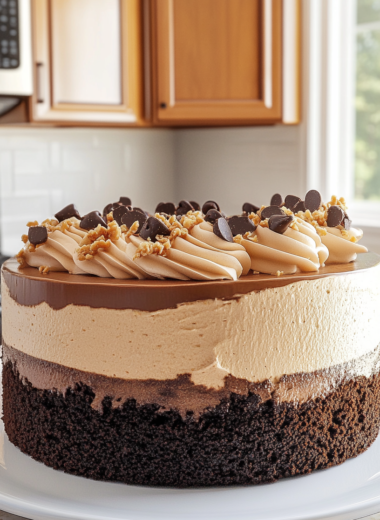 Peanut Butter Chocolate Mousse Cake