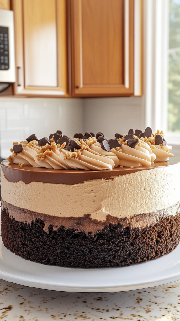 Peanut Butter Chocolate Mousse Cake