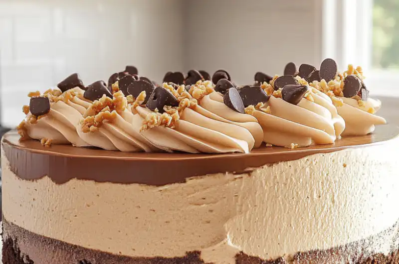 Peanut Butter Chocolate Mousse Cake