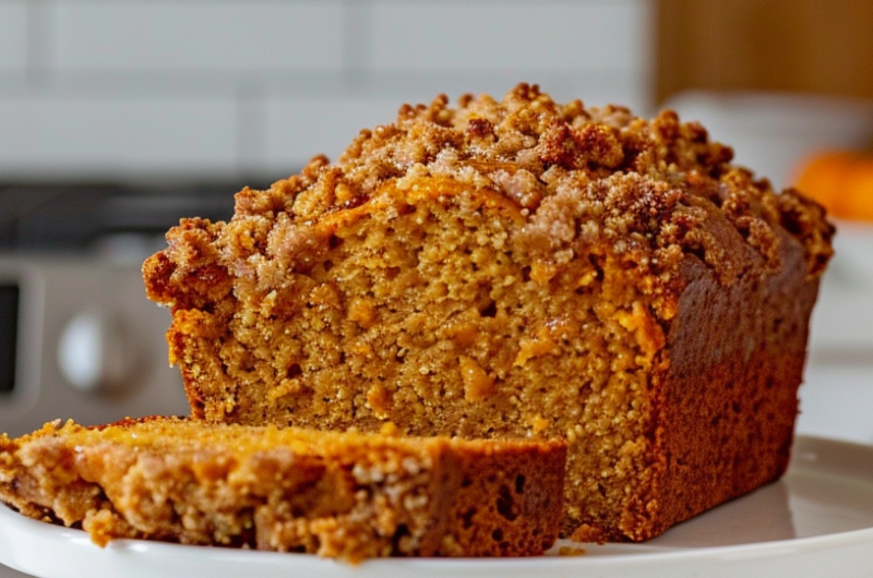 Pumpkin Bread with Streusel Topping