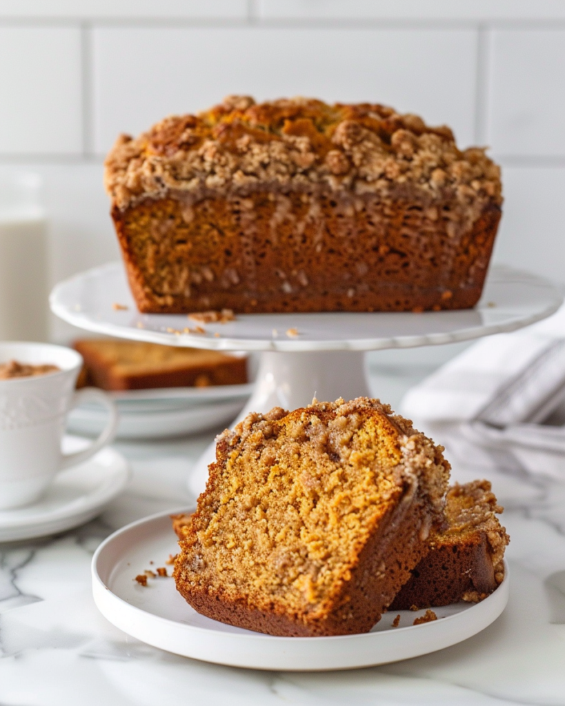 Pumpkin Bread with Streusel Topping