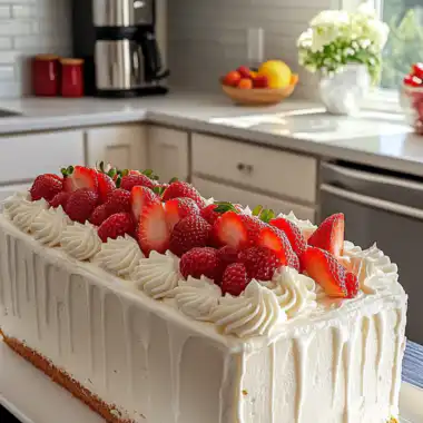 Strawberry Cream Cake Pastry Style