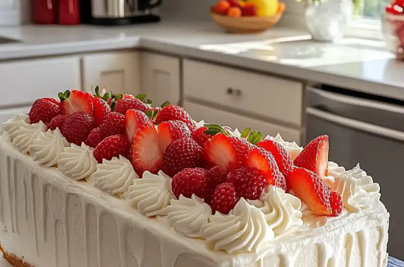 Strawberry Cream Cake Pastry Style