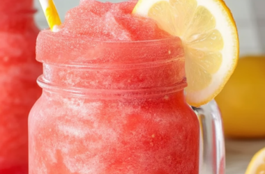 Easy Homemade Strawberry Lemonade Slushie