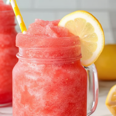 Easy Homemade Strawberry Lemonade Slushie