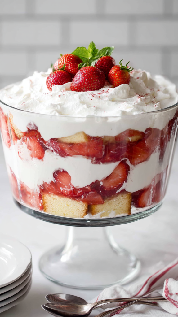 Easy Strawberry Shortcake Trifle