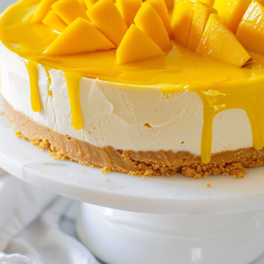 No Bake Mango Cheesecake