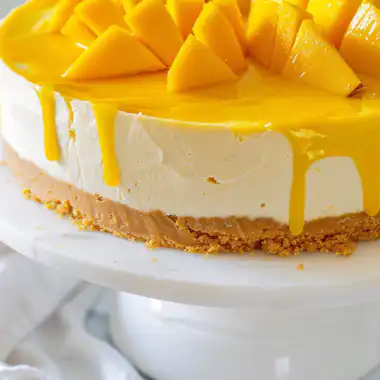 No Bake Mango Cheesecake
