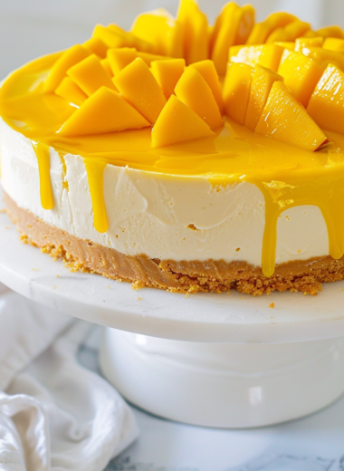 No Bake Mango Cheesecake