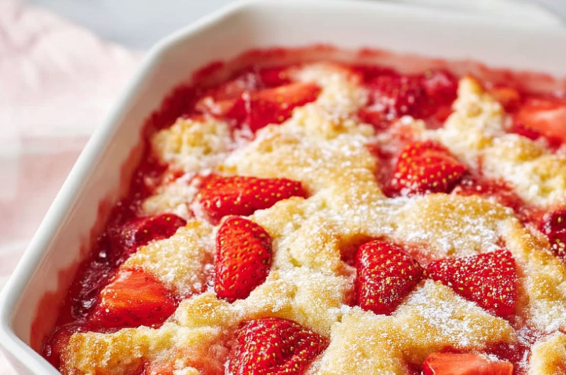 Easy Strawberry Cobbler with Biscuit Topping