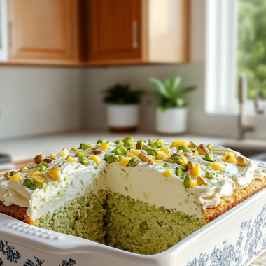 Pistachio Pineapple Sheet Cake