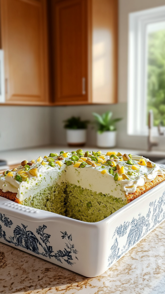 Pistachio Pineapple Sheet Cake