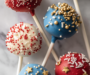 4th of July Cake Pops – Easy 2 Ingredients Patriotic Treats