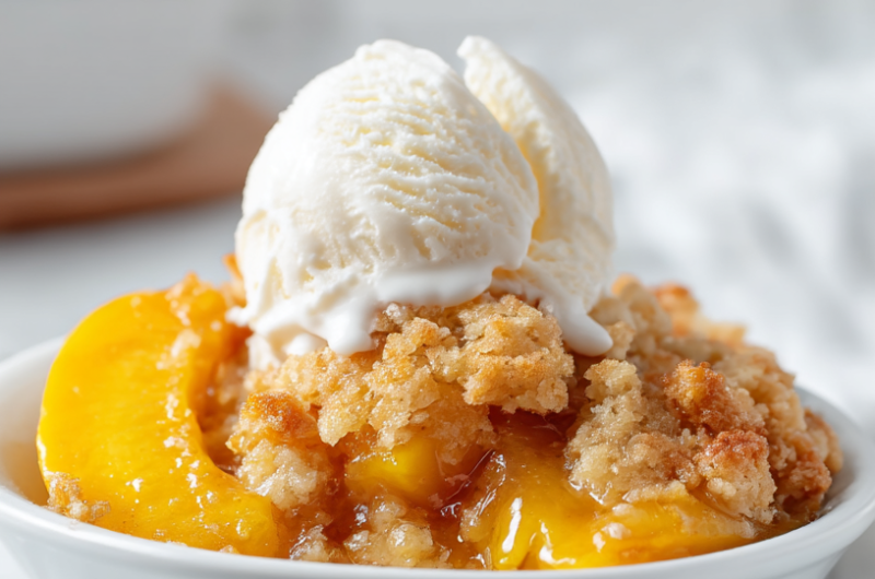 Bisquick Peach Cobbler