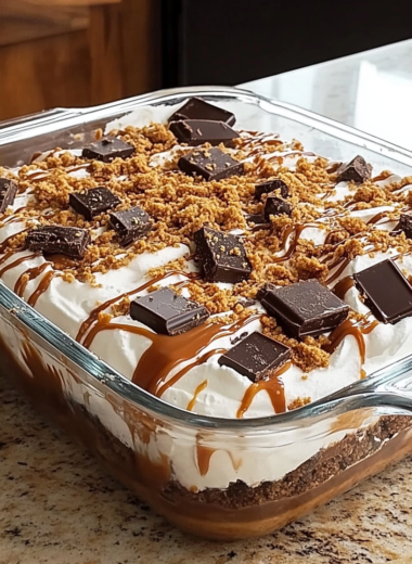 Chocolate, Cream and Caramel Cold Dessert
