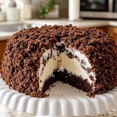 Chocolate Crumble Cake with Coconut Cream Filling