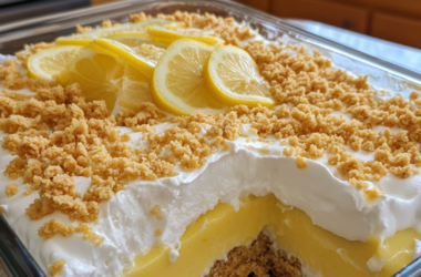 Lemon Cream Cheese Pudding Dessert