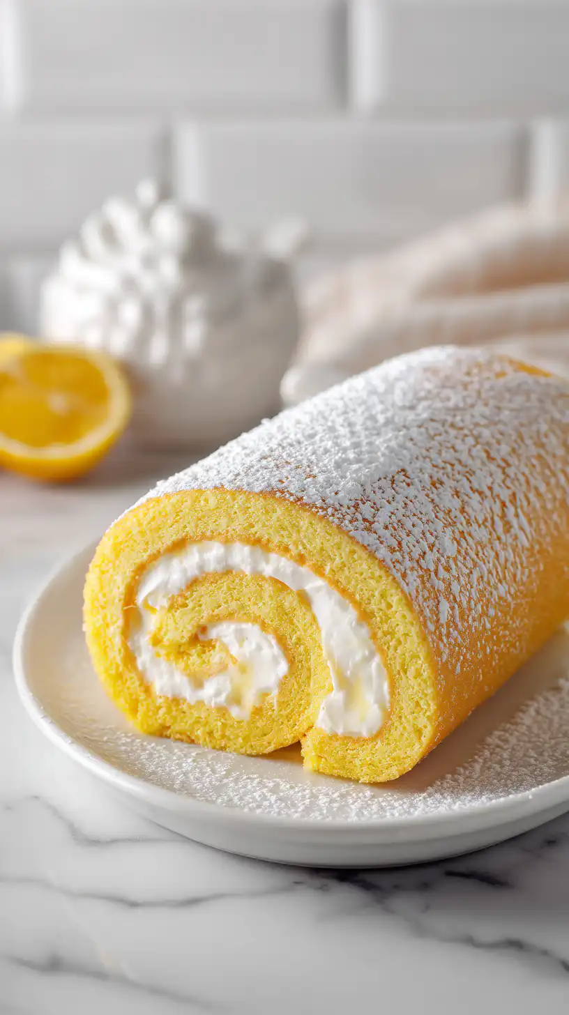 Lemon Swiss Rol Lemon Swiss Roll - Our Simple Recipes