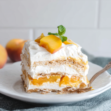 No Bake Peach Icebox Cake