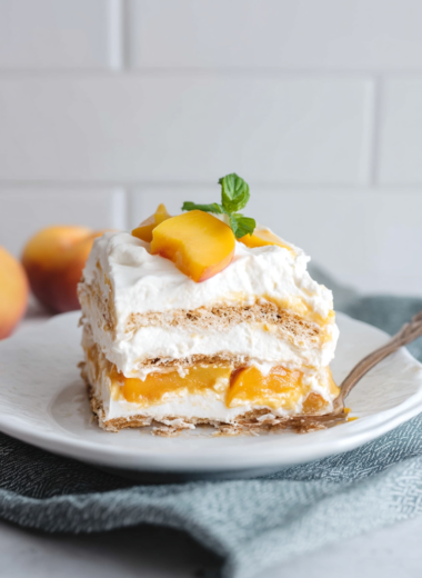 No Bake Peach Icebox Cake