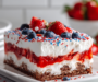 Patriotic Lasagna Dessert : No-Bake Fourth of July Treat