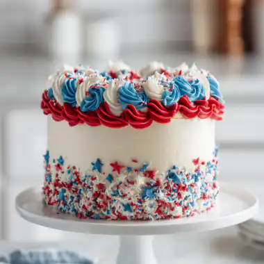 Red White and Blue Cake